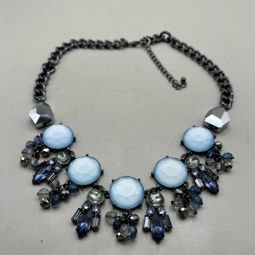 Lani Blue and Silver Gemstone Necklace